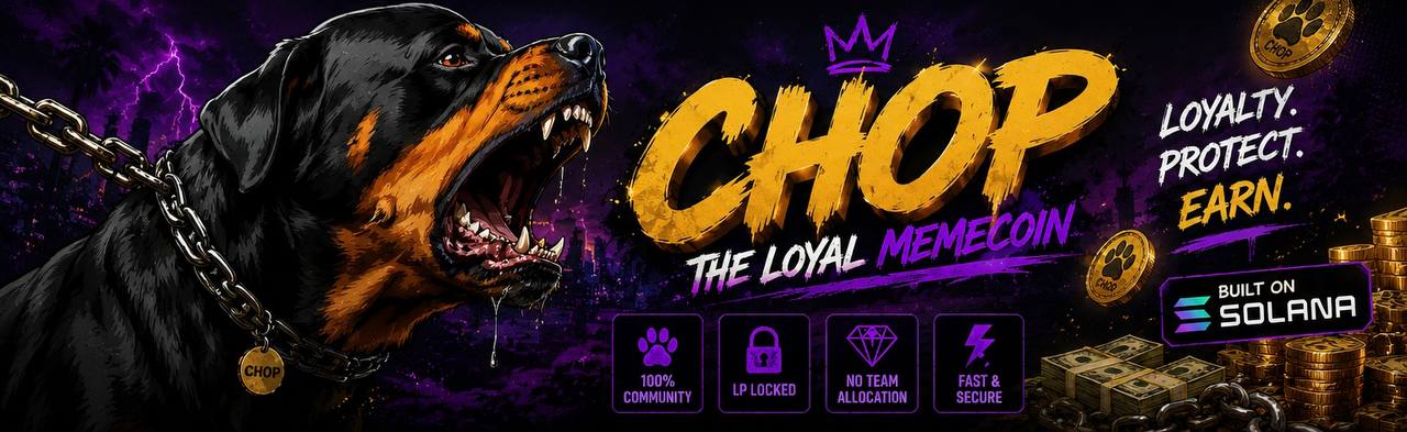 CHOP — LOYALTY. PROTECT. EARN. Built on Solana.